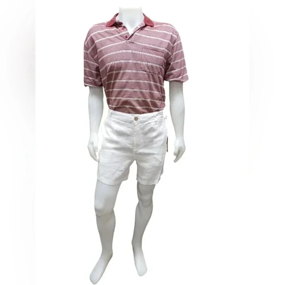 Panama Jack NWT 100% Linen White Shorts Size 38
